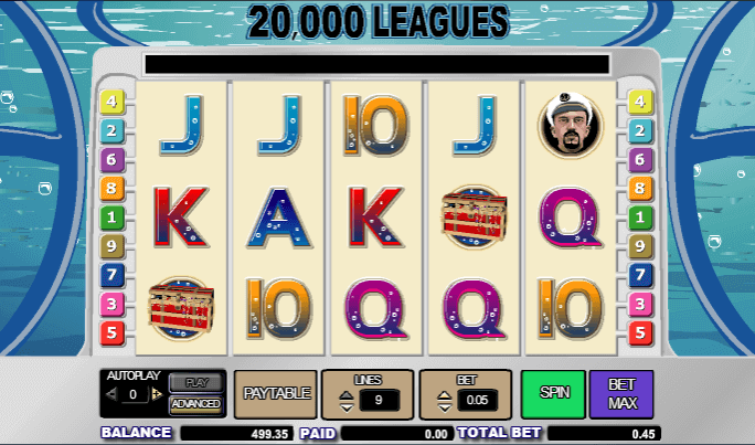 Image of 20 000 Leagues online Slot in play