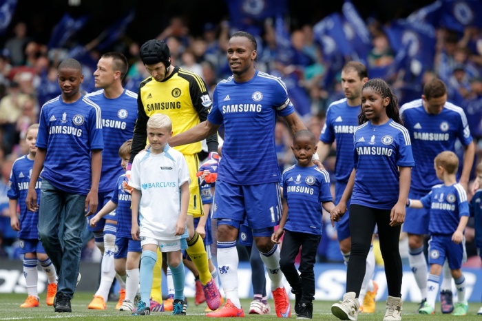 An image of Chelsea Football Club honouring Didier Drogba's service