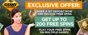 G'Day Casino Free Spins Promotion