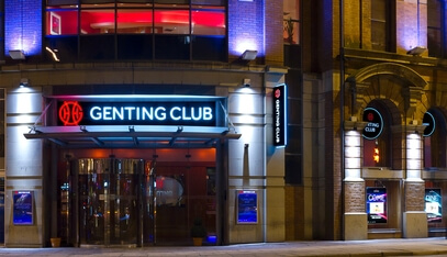 An image of the outside of Genting Club Manchester