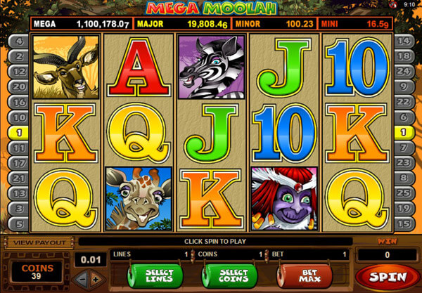 Image of Mega Moolah Online Slot