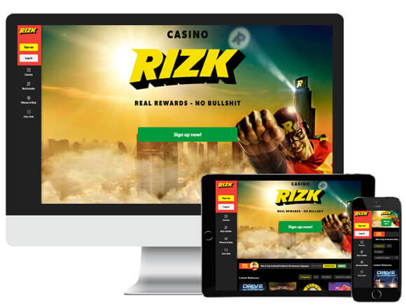 Rizk Casino Client-Mockup