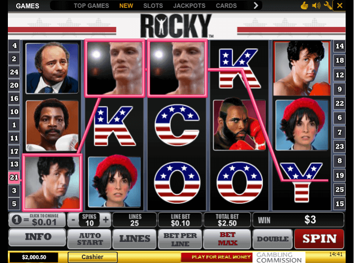 Image of Rocky Online Slot in Play