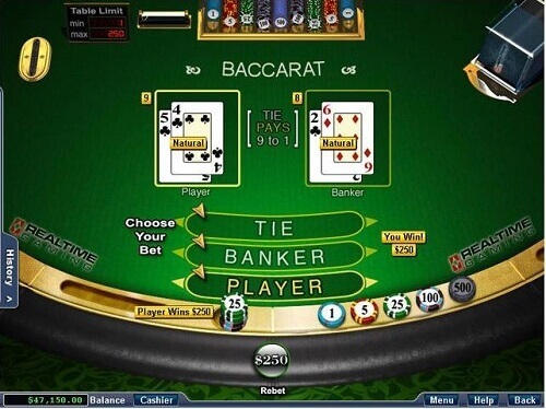 table game casino online baccarat