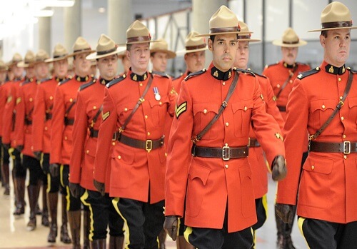 Some Mounties, yesterday.