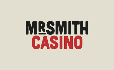 The Mr Smith Casino logo on a beige background
