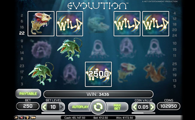 Image of Evolution Online Slot NetEnt in play