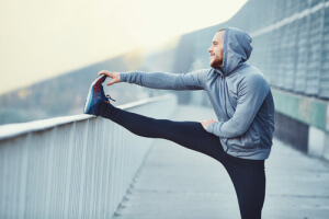 Image of Runner Stretching for Healthy Gambling Story