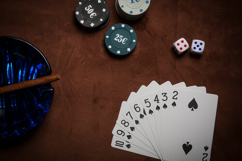 Image of various casino game elements