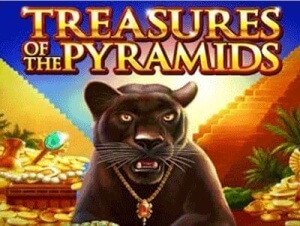 Treasures of the pyramids online slot logo