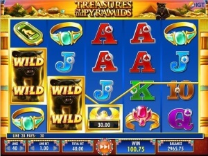 Treasures of the Pyramids Online slot in game