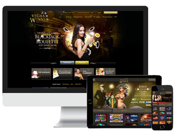 Image of Vegas Winner Casino on Multiple Platforms