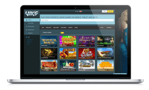 Viks Casino Website on Laptop